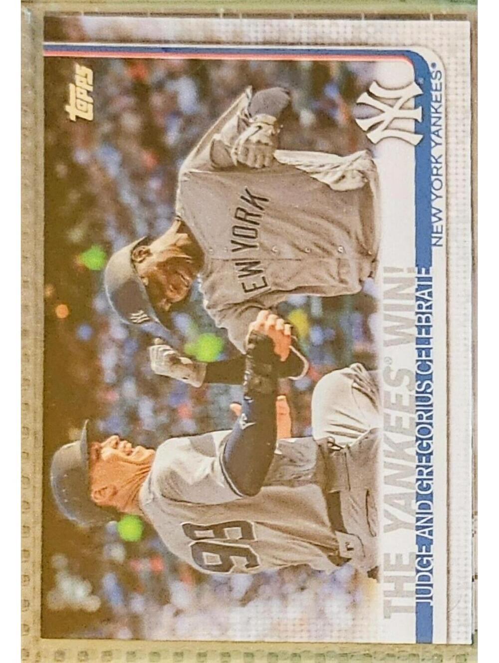 The Yankees Win! 2019 Topps #14 BASEBALL Card - Aaron Judge Didi. New York